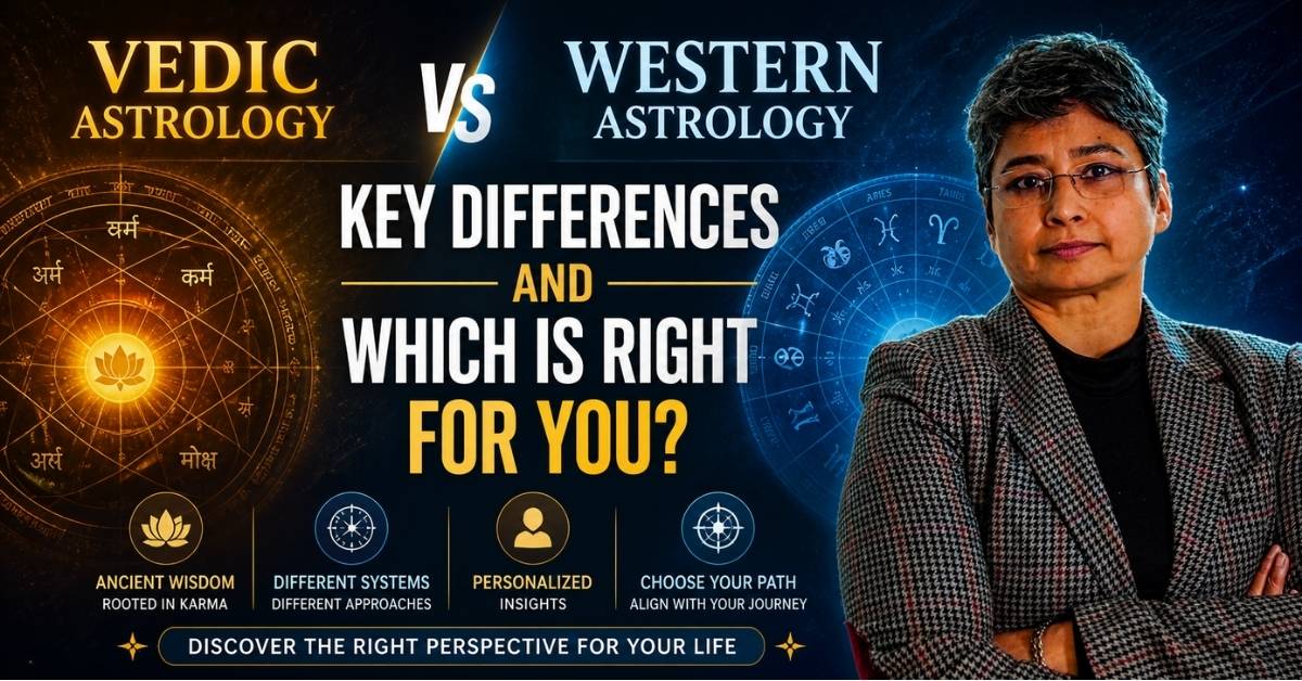 Vedic astrology vs Western astrology comparison — sidereal vs tropical zodiac