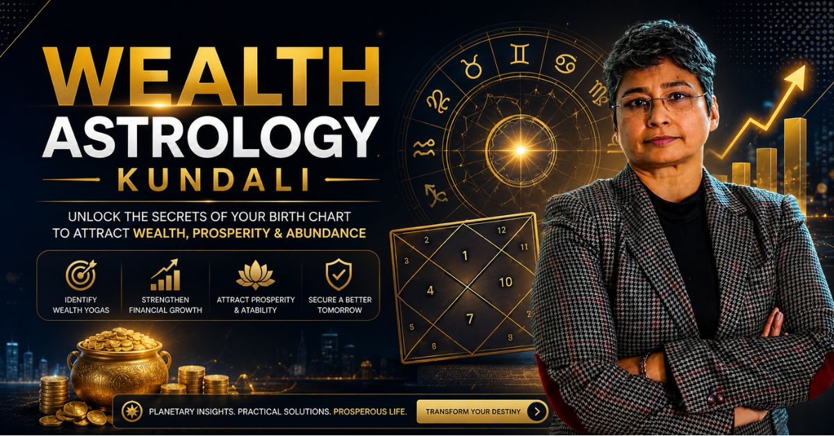Wealth astrology kundali reading showing money potential in a Vedic birth chart